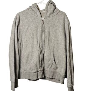 Vintage Calvin Klein Sherpa Lined Zip Up Hoodie Gray Mens Size‎ L GUC